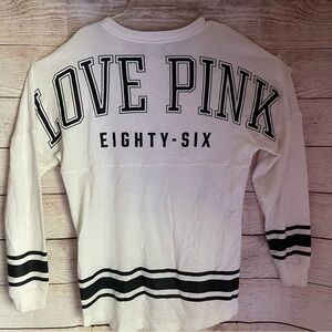 Victoria’s Secret varsity colorblock spell out shirt size xs spirit jersey